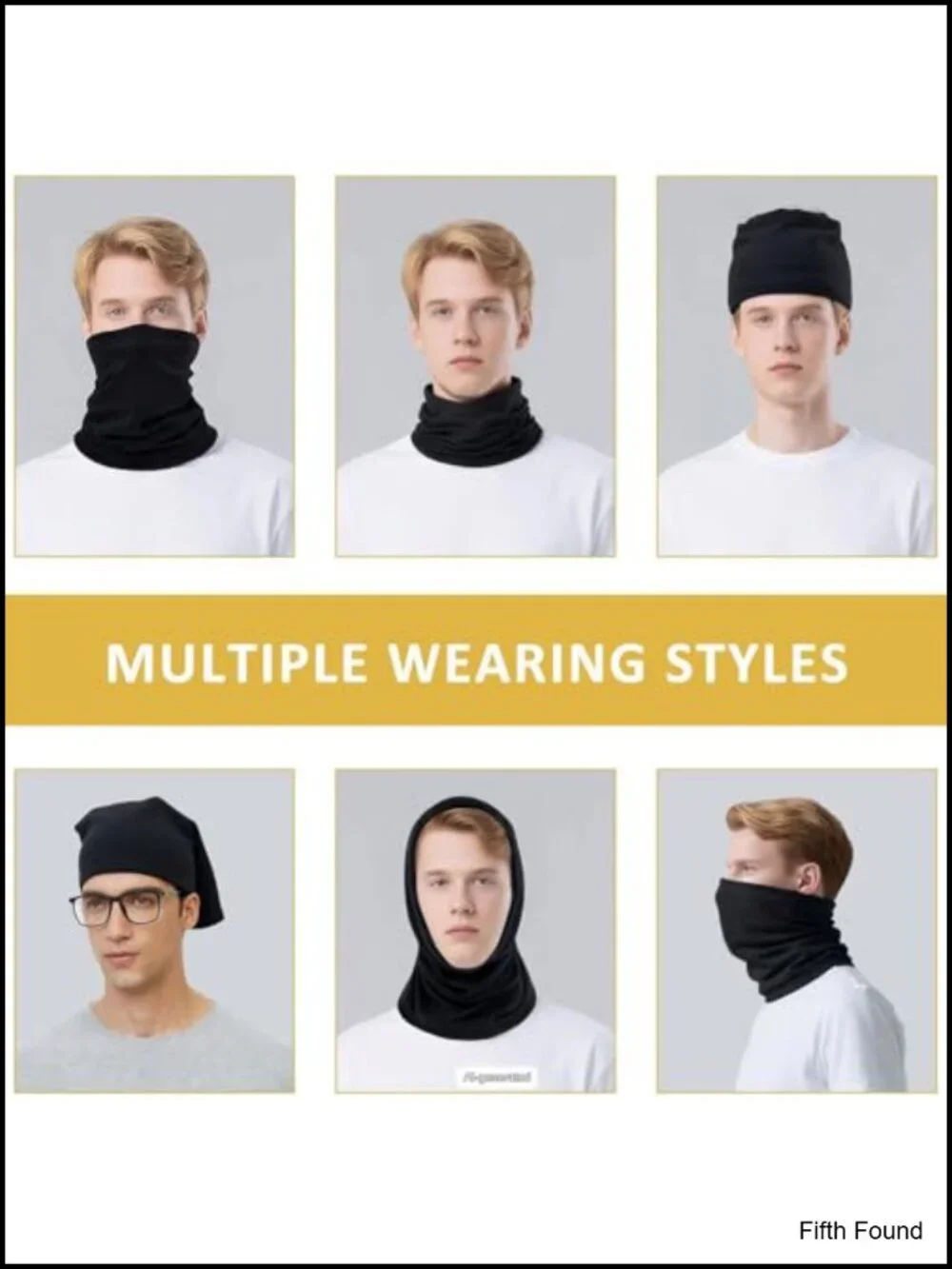 2 Pack Winter Neck Gaiter Fleece Neck Warmer Windproof Face Cover Scarf